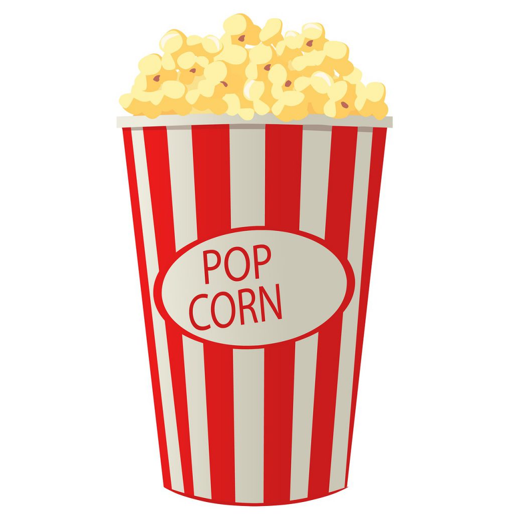 popcorn, movie, café