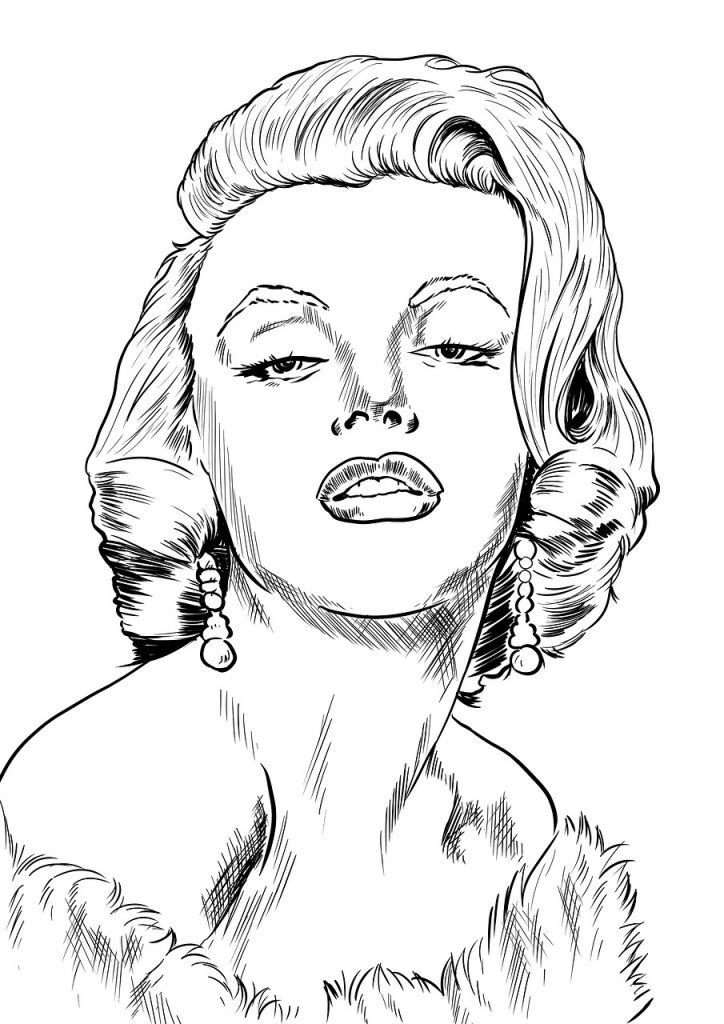 marilyn monroe, sketch, actress